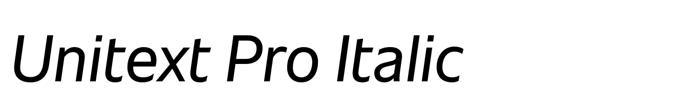 Unitext Pro Italic